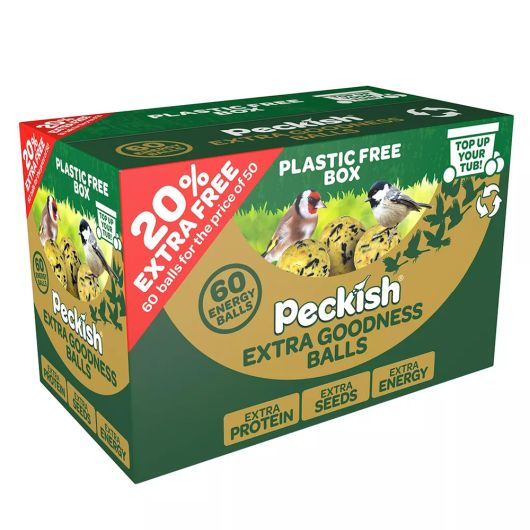Peckish Extra Goodness Balls - 60 Pack box